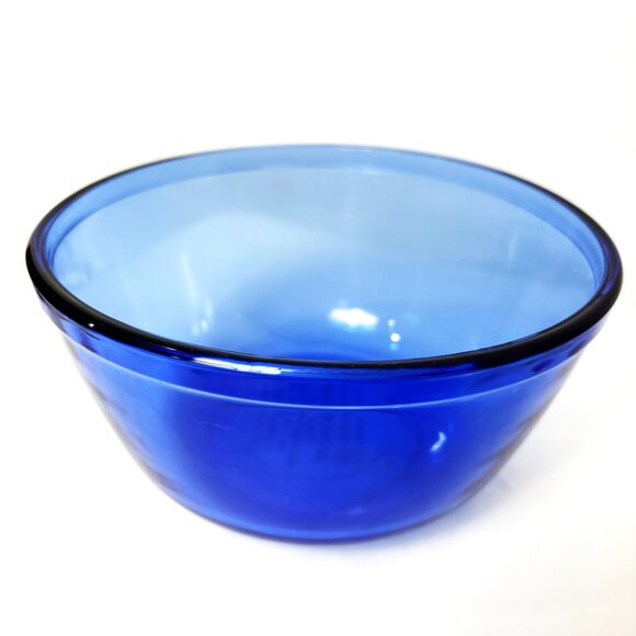 Anchor Ovenware  Mixing Bowl 1.5 Quart Cobalt Blue Glass #1057 - Picture 2 of 7